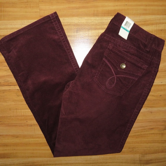 Calvin Klein Jeans Pants - Calvin Klein Burgundy Corduroy Lean Boot Cut Pants
